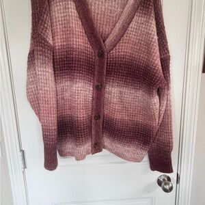 Sonoma Women's Pink Gradient Cardigan Sweater